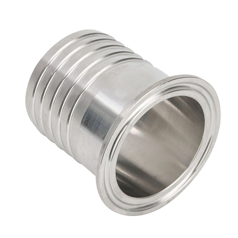 Yoebor Metalwork 2" Tri Clamp to 2" Hose ID Barbed Adapter SUS304 Sanitary Hose Pipe Fitting, 1.97" Length - Image 1